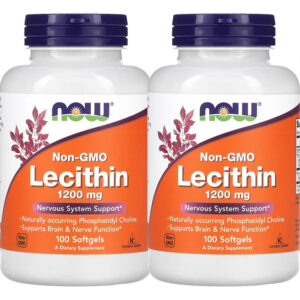 Lecitina Lecithin 1200mg Now Foods 100cap Softgels 4un Sabor Sem Sabor