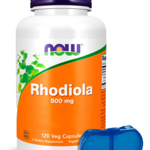 Extrato Rhodiola 500 Mg Now Foods 120 Veg Cáps +porta Cáps