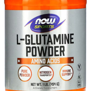 Now Foods L-glutamina Em Pó Sport 454g Forma Livre Sabor N/a