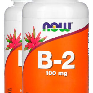 Vitamina B2 100mg Riboflavina 100cáp Importado 2un Now Foods