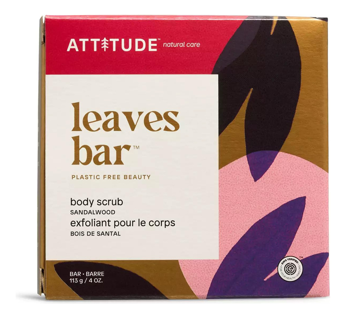 Barra De Esfoliação Corporal Attitude Sandalwood 120 Ml Vega