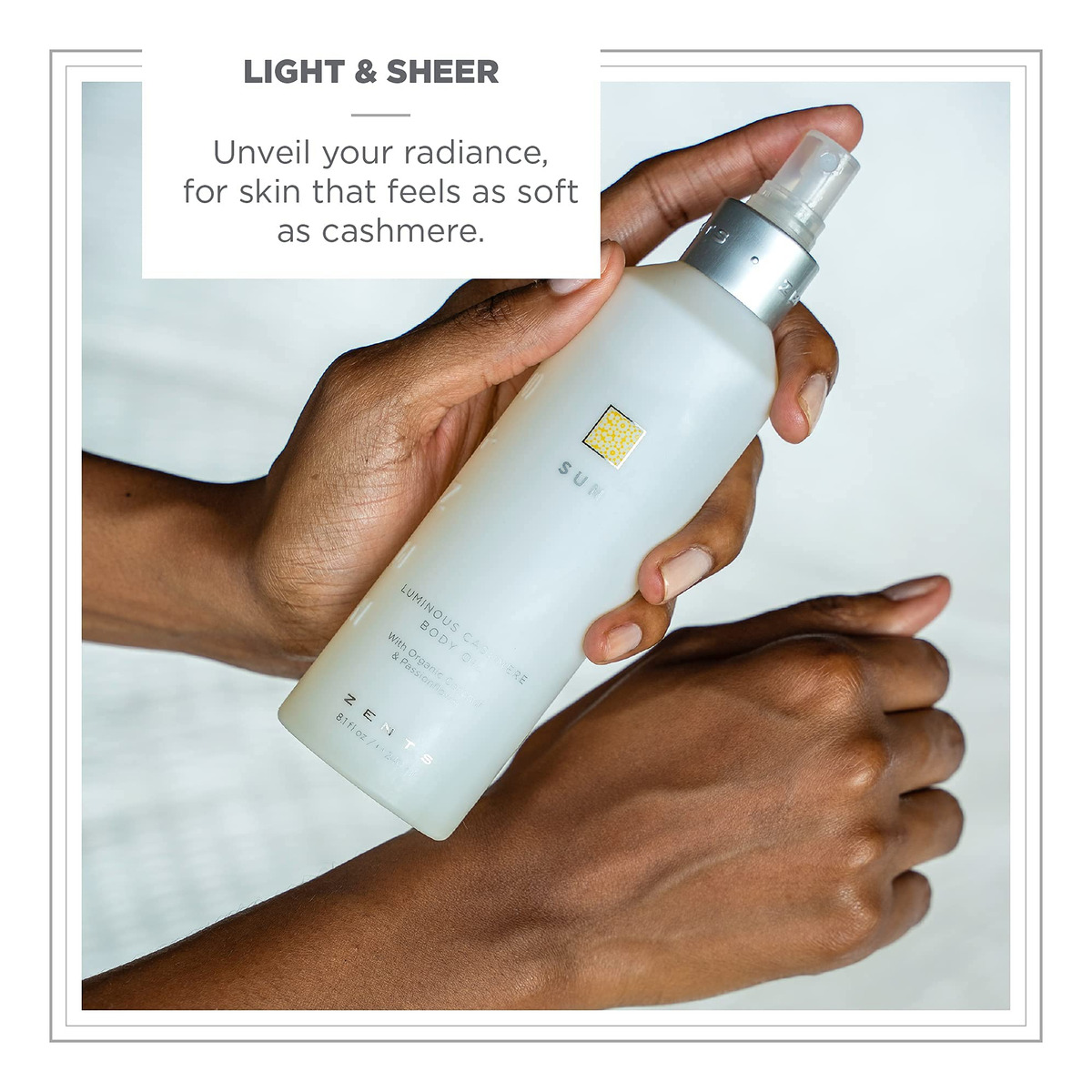 Óleo Corporal Zents Luminous Cashmere Suaviza E Hidrata 240 - Imagem 4