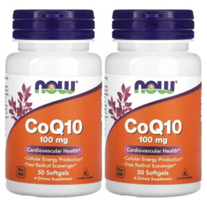 Now Foods Coenzima Coq10 100mg 50 Softgels / No Brasil 2un
