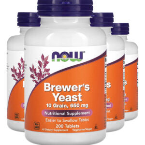 Levedura De Cerveja 650mg 200 Tabs Importado 4un Now Foods
