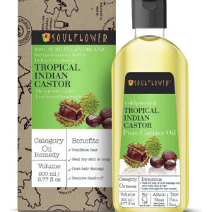 Óleo De Rícino Soulflower Organic 200ml Para Cabelos E Pele