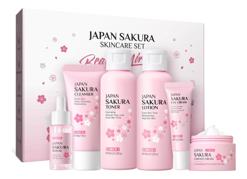 Conjunto De Cuidados Com A Pele Laikou Japan Sakura Com Limp