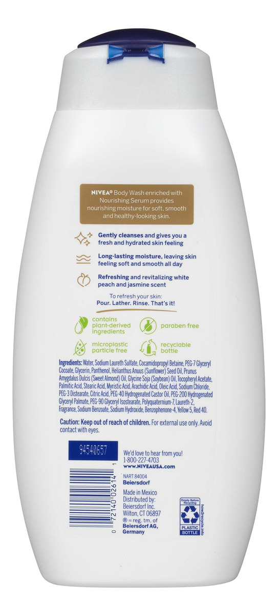 Sabonete Líquido Nivea White Peach And Jasmine 600 Ml (pacot - Imagem 8
