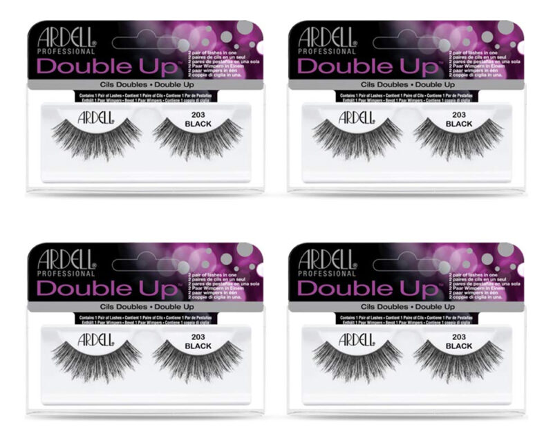 Cílios Postiços Ardell Double Up 203 Black (pacote Com 4)