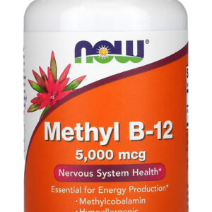 Metil B-12 5.000mcg Now Foods Methyl 90 Veg Cáps Importado