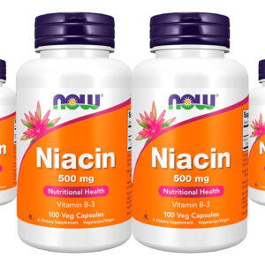 Niacina Vitamina B-3 500mg Now Foods Niacin 100 Veg Caps 4un