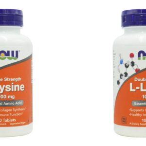 L Lisina Dupla Força 1000mg Now Foods 100tab 2un