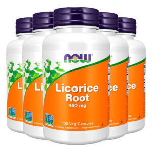 Raiz De Alcaçuz 450mg 100 Caps Importado 5un Now Foods