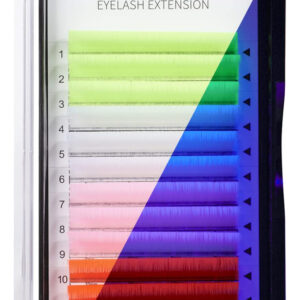 Extensões De Cílios Actrol Colored Neon Uv 15mm 0.07c Curl