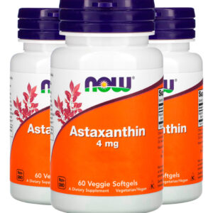 Now Foods Astaxantina Extrato 4mg 60 Vegs Soft Importado 3u