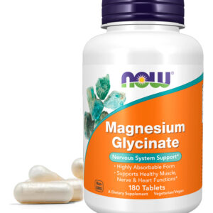 Now Foods Glicinato Magnésio 180 Tablets