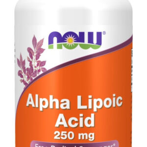 Acido Alpha Lipoico 250mg Now Foods 60cap Alpha Lipoic Acid Sabor Sem Sabor