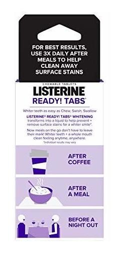 Comprimidos Para Mastigar Clareadores Listerine Ready Tabs P - Imagem 3
