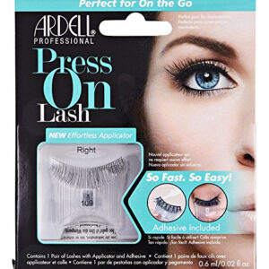 Cílios Postiços Ardell Press On 109 Pretos Com Pipeta Adesiv