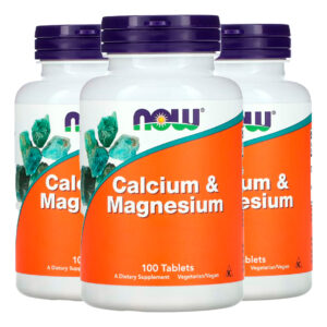 Cálcio E Magnésio Now Foods 500/250mg 100 Tabs Importado 3un