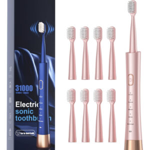 Escova De Dentes Elétrica Ajelu Sonic Recarregável Com 8 Cab