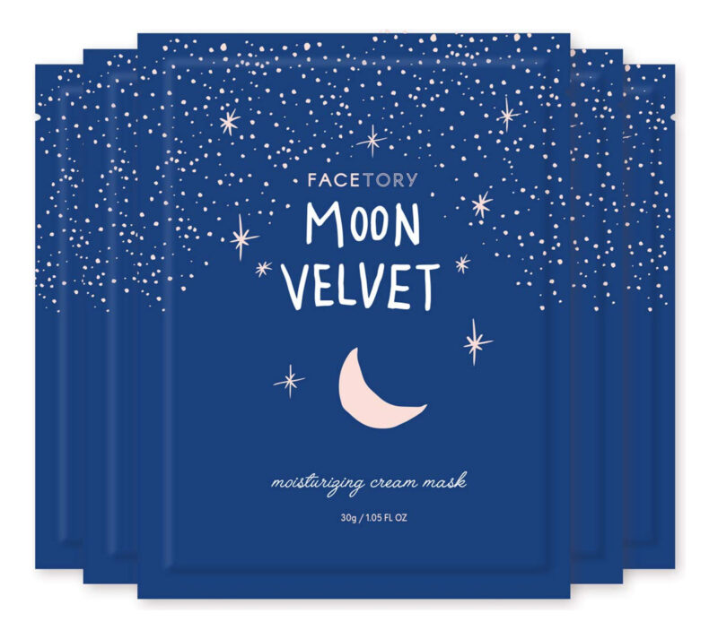 Máscara De Lençol Facetory Moon Velvet Hidratante Com Mantei