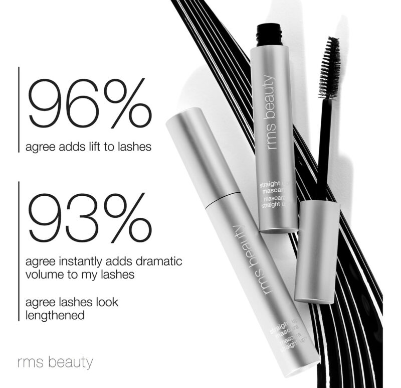 Rímel Rms Beauty Straight Up Volumizing Peptídeo Preto - Image 3