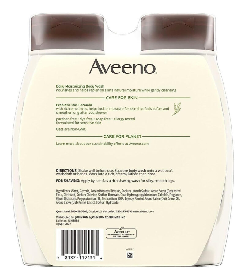 Sabonete Corporal Aveeno Daily Moisturizing 975ml Para Pele - Image 8