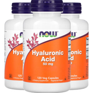 Ácido Hialurônico 50mg Msm Now Foods 120caps Importado 3un