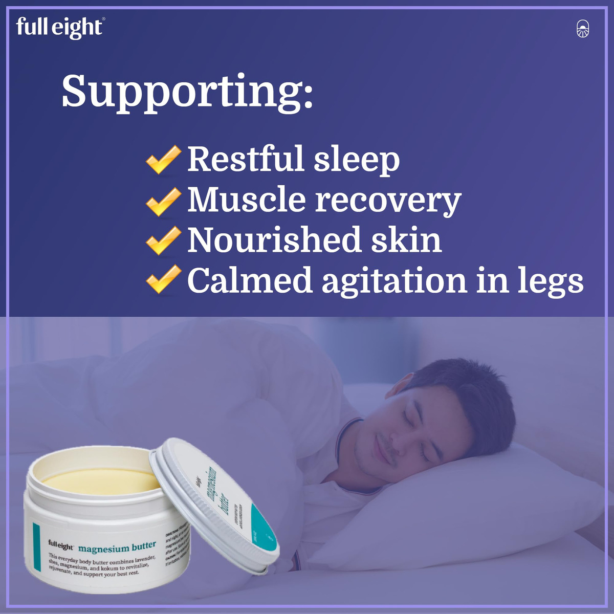 Manteiga Corporal Full Eight Organic Magnésio 120ml - Imagem 5