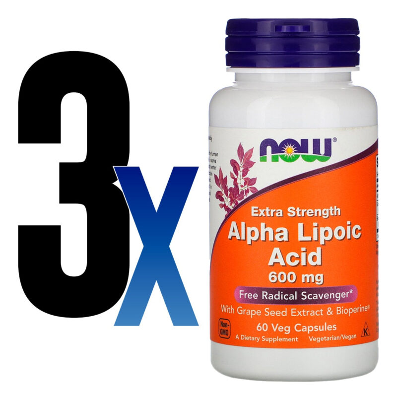 Ácido Alfa Lipóico 600mg Now Foods 60veg Caps 3un - Imagem 2