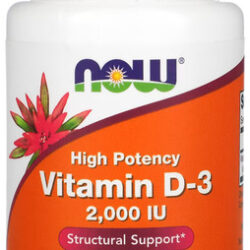 Vitamina D-3 2000iu Now Foods 30 Caps Softgels Sabor Sem Sabor