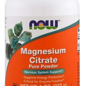 Magnesium Citrate Pure Powder 227 G Now Foods Magnésio Em Pó
