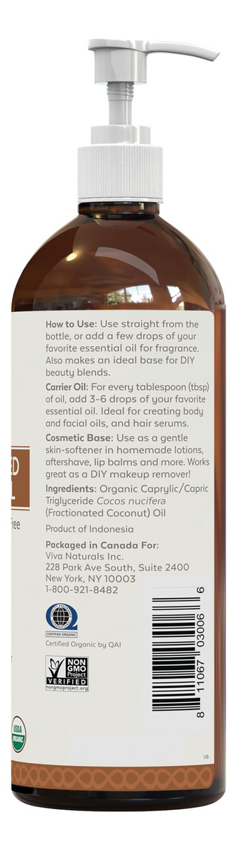 Óleo De Coco Orgânico Fracionado Viva Naturals Para Cabelo - Imagem 9