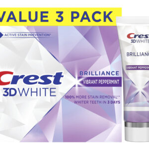 Pasta De Dentes Crest 3d White Brilliance Vibrant Peppermint