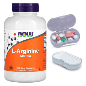 L-arginina 500mg Now Foods 250 Cáps + Porta Cápsulas