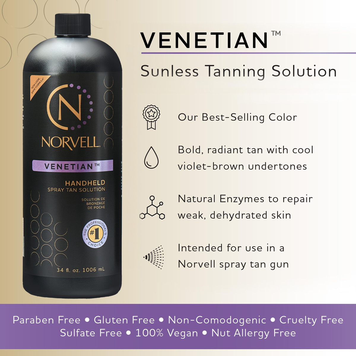 Solução De Bronzeamento Sem Sol Norvell Venetian 1l - Imagem 2