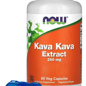 Extrato Kava Kava 250mg Now Foods 60 Caps + Porta Cápsulas