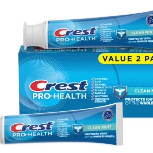 Pasta De Dentes Crest Pro-health Clean Mint, Pacote Duplo De