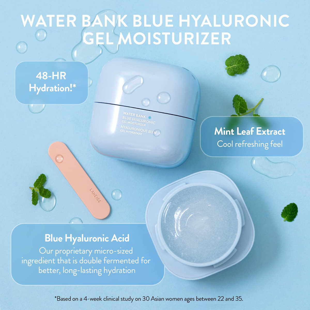 Gel Hialurônico Hidratante Laneige Water Bank Blue 50ml - Imagem 4