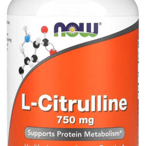 L-citrulina 750mg Now Foods 180 Cápsulas Importado