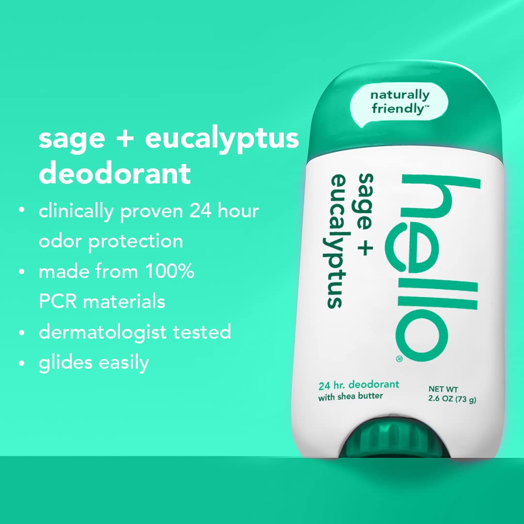 Desodorante Hello White Sage + Eucalyptus 75ml Para Mulheres - Imagem 4
