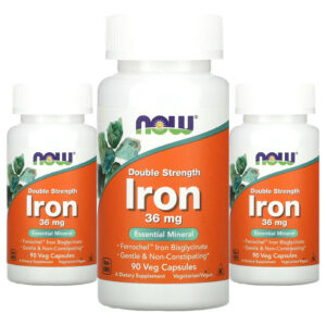 Bisglicinato De Ferro 36mg Now Foods Iron 90 Veg Caps 3un