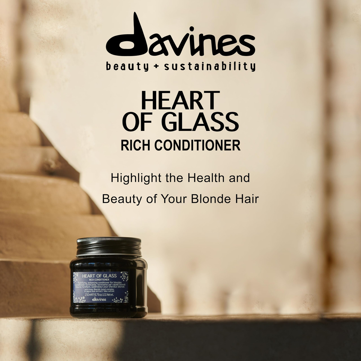Condicionador Davines Heart Of Glass Rich For Blonde Care 26 - Imagem 4