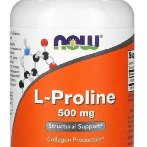 L Prolina 500 Mg 120 Veg Cápsulas Now Foods Sabor Sem Sabor