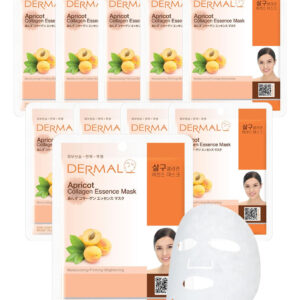 Máscara Facial Dermal Damasco, Essência De Colágeno, Pacote