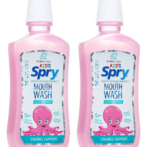 Enxaguante Bucal Spry Xilitol, Sem Flúor, Suporte De Esmalte