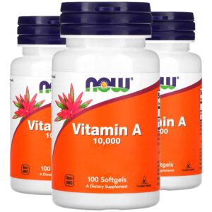 Vitamina A 10.000ui 100 Softgels Importado 3un Now Foods