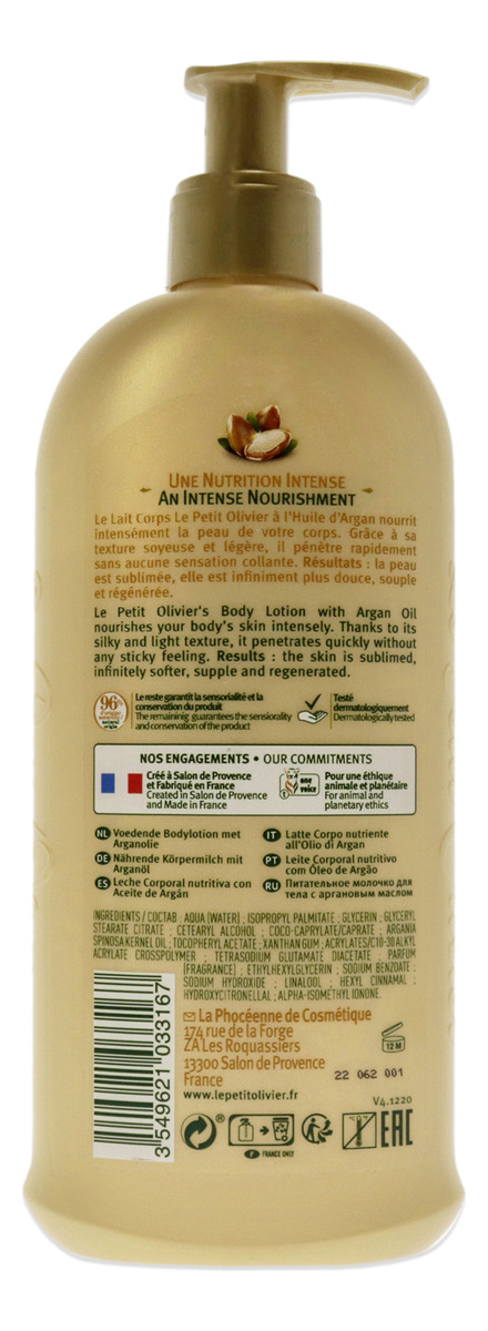 Loção Corporal Le Petit Olivier Nutritiva Com Óleo De Argan - Imagem 2