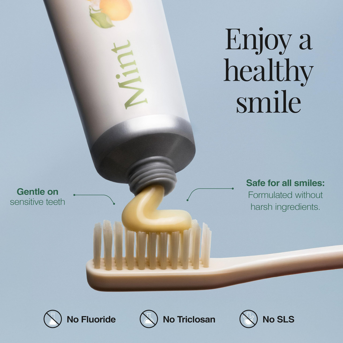 Creme Dental Revitin Gel De Menta Prebiótico Sem Flúor 100ml - Imagem 3