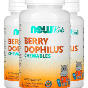 Berrydophilus Infantil Now Foods 60 Chewable Importado 3un